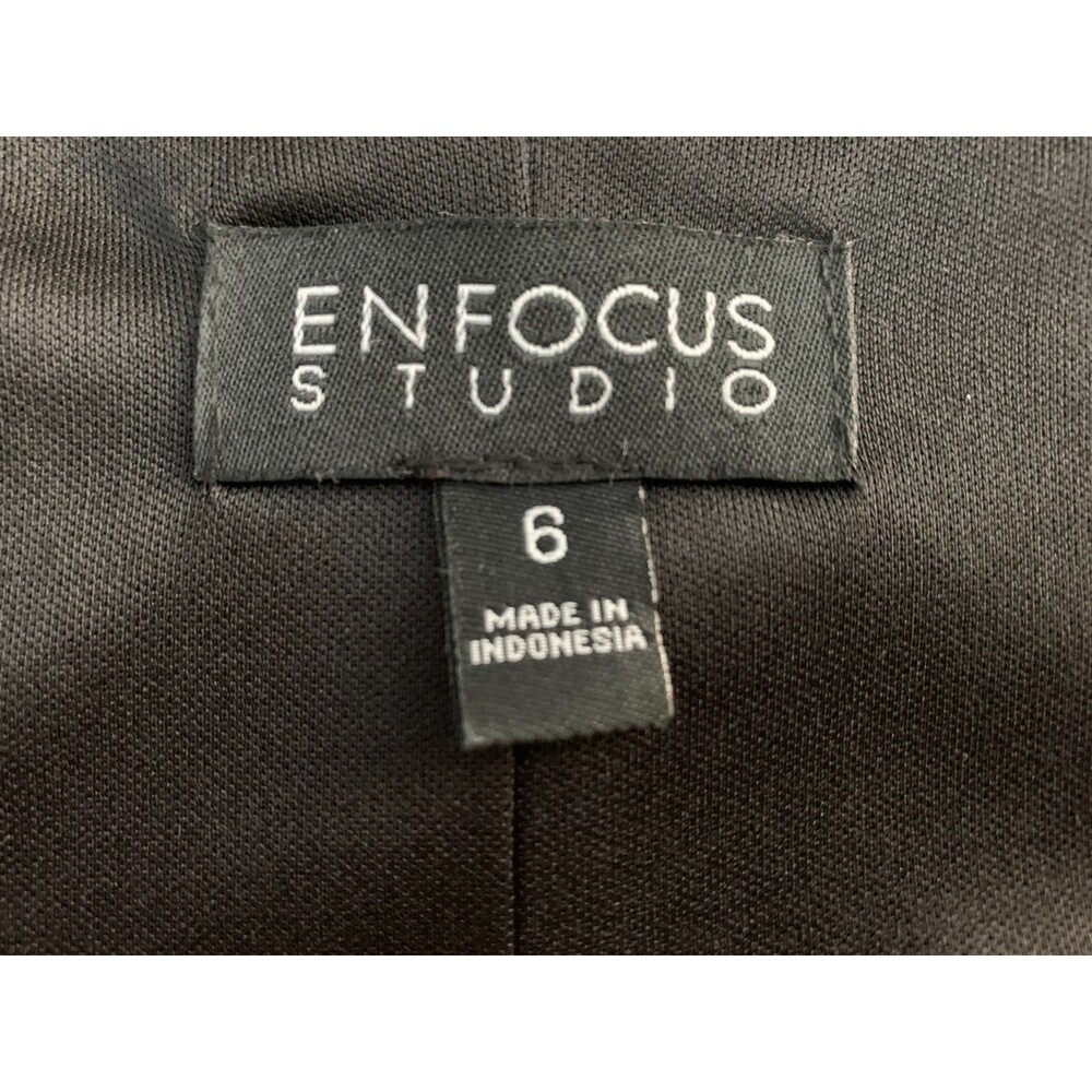 Enfocus Studio Women's size 6 Black Floral Bodice Sheath Dress Stretch Lined - Picture 3 of 9